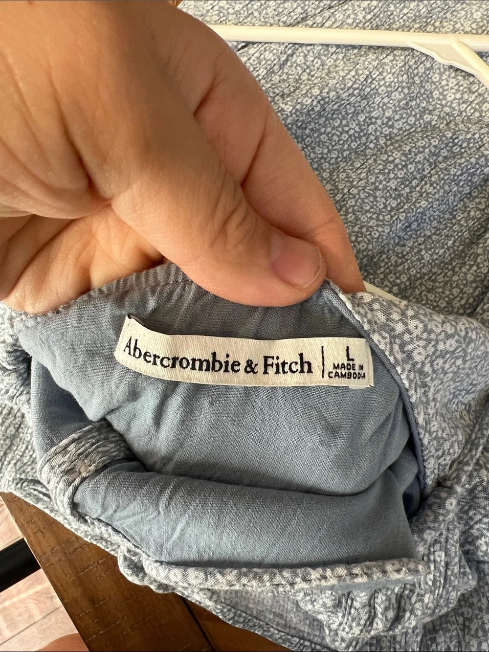 Abercrombie & fitch Light Blue Floral Maxi Sundress with Spaghetti Straps